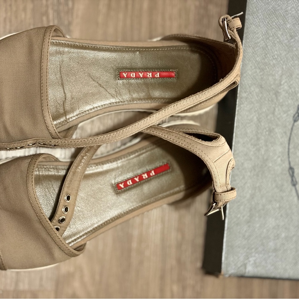 Prada Women's Beige Espadrille Flats